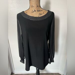 Nicole Miller Long Sleeve Dress Top- Size 1X
